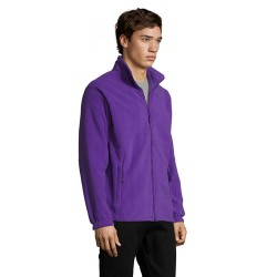 Veste Zippée Micropolaire Personnalisée pour Homme NORTH Matières : PET Taille textile : XS Couleurs : violet foncé impression l