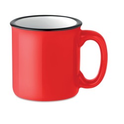 Mug céramique vintage 240 ml personnalisé TWEENIES Matières : grès Couleurs : rouge goodies publicitaire événementiel