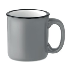 Mug céramique vintage 240 ml personnalisé TWEENIES Matières : grès Couleurs : gris personnalisable avec votre logo