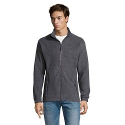 Veste Zippée Micropolaire Personnalisée pour Homme NORTH Matières : PET Taille textile : XS Couleurs : gris chiné personnalisabl