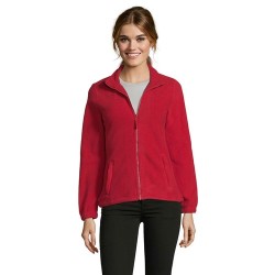 Veste Polaire Femme Personnalisée Éco-responsable - NORTH Matières : PET Taille textile : M Couleurs : rouge cadeau collaborateu
