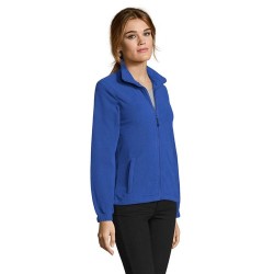 Veste Polaire Femme Personnalisée Éco-responsable - NORTH Matières : PET Taille textile : S Couleurs : bleu royal accessoire évé