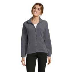 Veste Polaire Femme Personnalisée Éco-responsable - NORTH Matières : PET Taille textile : M Couleurs : gris chiné personnalisati