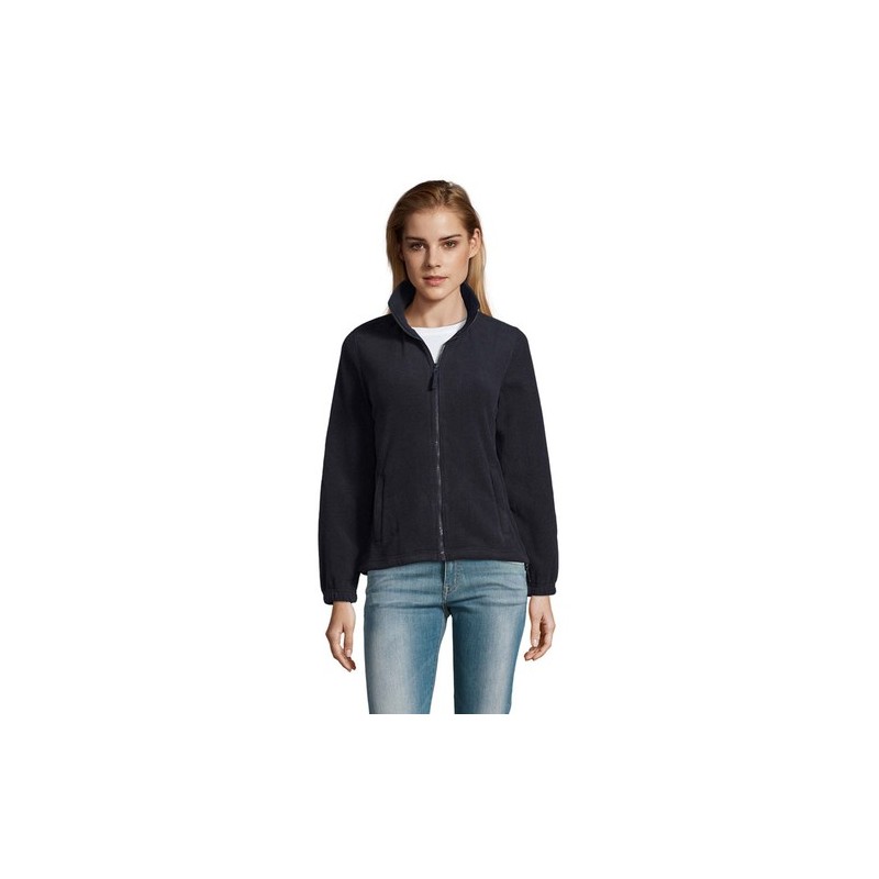 Veste Polaire Femme Personnalisée Éco-responsable - NORTH Matières : PET Taille textile : XL Couleurs : bleu marine personnalisa