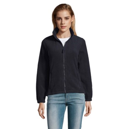 Veste Polaire Femme Personnalisée Éco-responsable - NORTH Matières : PET Taille textile : XL Couleurs : bleu marine personnalisa