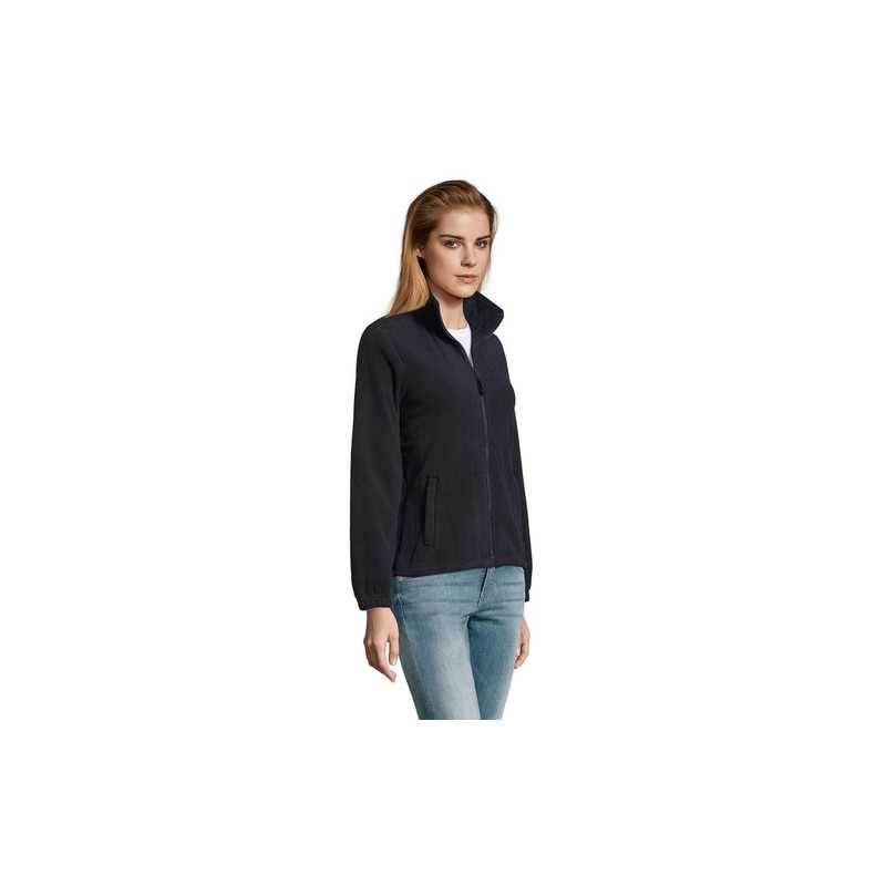 Veste Polaire Femme Personnalisée Éco-responsable - NORTH Matières : PET Taille textile : XL Couleurs : bleu marine impression h