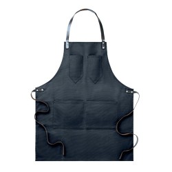 Tablier en toile enduite personnalisé CHEF Matières : coton Couleurs : noir
