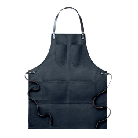 Tablier en toile enduite personnalisé CHEF Matières : coton Couleurs : noir