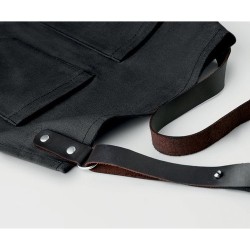 Tablier en toile enduite personnalisé CHEF Matières : coton Couleurs : noir 2