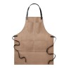Tablier en toile enduite personnalisé CHEF Matières : coton Couleurs : taupe personnalisable avec votre logo
