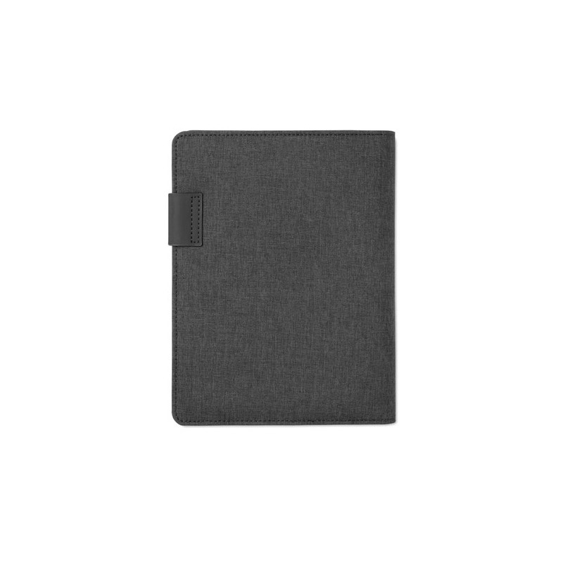 Conférencier A5 personnalisé avec powerbank  POWERNOTY Couleurs : noir personnalisable avec votre logo