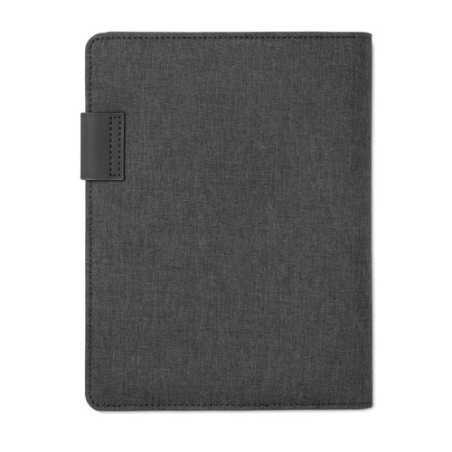Conférencier A5 personnalisé avec powerbank  POWERNOTY Couleurs : noir personnalisable avec votre logo