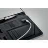 Conférencier A5 personnalisé avec powerbank  POWERNOTY Couleurs : noir goodies publicitaire événementiel