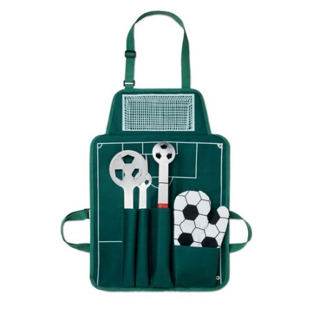 Tablier BBQ Éco-responsable Personnalisé Foot DONAU BALLY Matières : PET Couleurs : vert