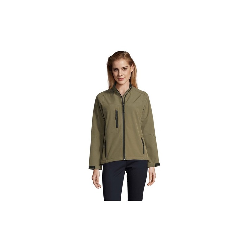 Veste Femme Imperméable et Respirante Personnalisée 340g ROXY Taille textile : L Couleurs : vert armée impression haute définiti
