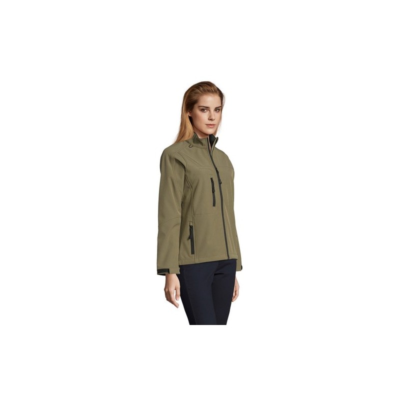 Veste Femme Imperméable et Respirante Personnalisée 340g ROXY Taille textile : L Couleurs : vert armée impression logo haute qua