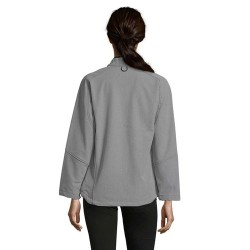 Veste Femme Imperméable et Respirante Personnalisée 340g ROXY Taille textile : S Couleurs : gris chiné marquage couleur éclatant