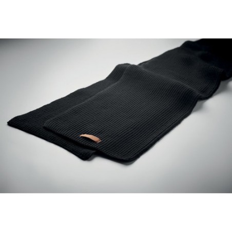 Set d'Hiver Éco-responsable en RPET 3 pièces - DENALI Matières : PET recyclé Couleurs : noir personnalisable avec votre logo