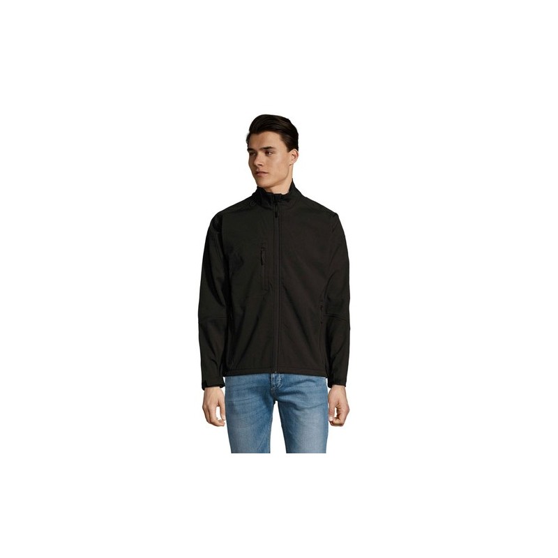 Veste Softshell Imperméable et Chaude Personnalisée Relax Taille textile : S Couleurs : noir personnalisation rapide en France