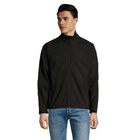 Veste Softshell Imperméable et Chaude Personnalisée Relax Taille textile : S Couleurs : noir personnalisation rapide en France