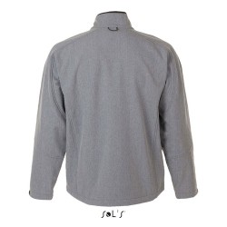 Veste Softshell Imperméable et Chaude Personnalisée Relax Taille textile : L Couleurs : gris chiné cadeau entreprise pas cher