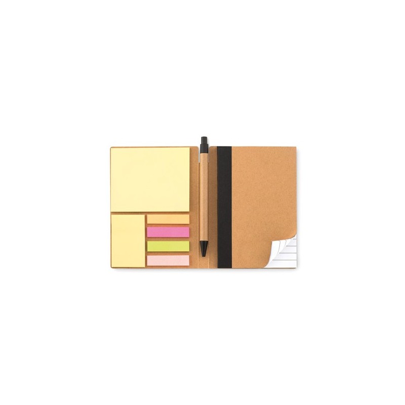 Carnet ligné recyclé personnalisé avec stylo  RECONOTE Matières : papier Couleurs : noir impression haute définition