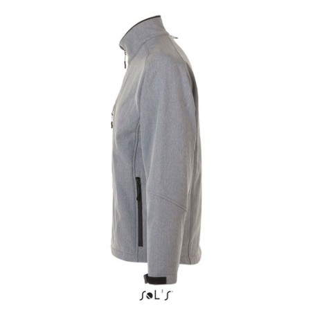 Veste Softshell Imperméable et Chaude Personnalisée Relax Taille textile : XXL Couleurs : gris chiné objet promotionnel éco-resp