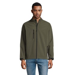 Veste Softshell Imperméable et Chaude Personnalisée Relax Taille textile : S Couleurs : vert armée personnalisation sur mesure