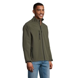 Veste Softshell Imperméable et Chaude Personnalisée Relax Taille textile : S Couleurs : vert armée impression haute définition