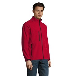 Veste Softshell Imperméable et Chaude Personnalisée Relax Taille textile : 4XL Couleurs : rouge piment accessoire événementiel u