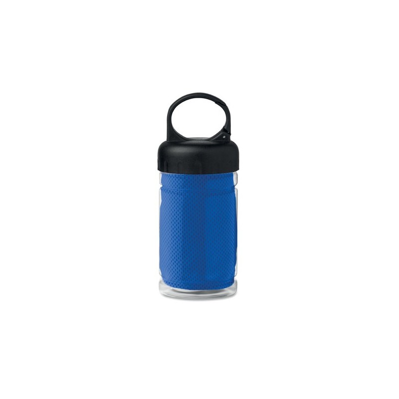 Bouteille  de sport avec serviette personnalisée - FRIS Matières : PET Couleurs : bleu royal personnalisable avec votre logo