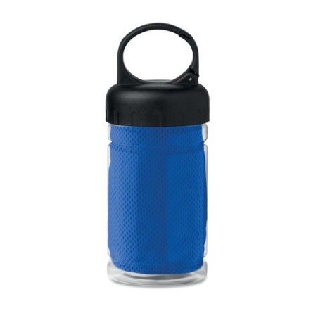 Bouteille  de sport avec serviette personnalisée - FRIS Matières : PET Couleurs : bleu royal personnalisable avec votre logo
