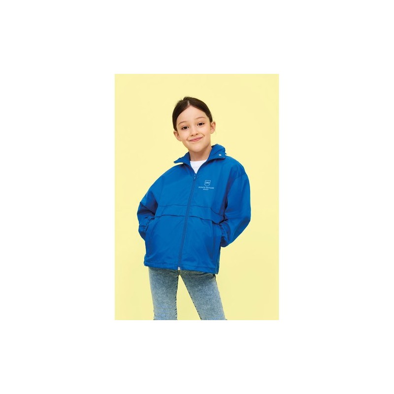 Veste Coupe-Vent Enfant Personnalisable Éco-responsable - SOL'S SURF KIDS Taille textile : 3XL Couleurs : bleu royal livraison e
