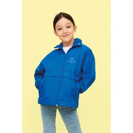 Veste Coupe-Vent Enfant Personnalisable Éco-responsable - SOL'S SURF KIDS Taille textile : 3XL Couleurs : bleu royal livraison e