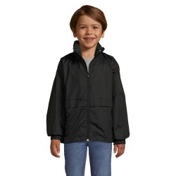 Veste Coupe-Vent Enfant Personnalisable Éco-responsable - SOL'S SURF KIDS Taille textile : 3XL Couleurs : noir cadeau collaborat