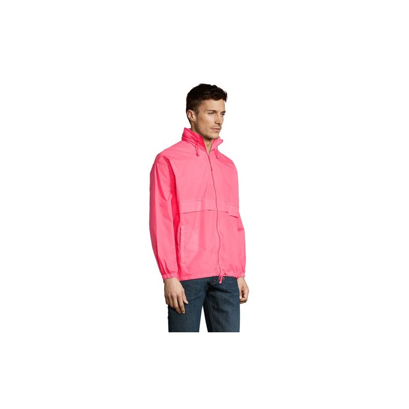 Veste Coupe-Vent Unisexe Personnalisable Éco-responsable - Sol's SURF Taille textile : XXL Couleurs : rose fluo personnalisation