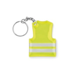 Porte-clés de sécurité personnalisés et visibles - Gilet Visible Matières : PVC Couleurs : jaune fluo cadeau entreprise pas cher