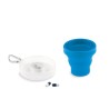 Tasse pliable  avec pilulier - CUP PILL Matières : silicone Couleurs : bleu