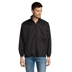 Veste Coupe-Vent Unisexe Personnalisable Éco-responsable - Sol's SURF Taille textile : M Couleurs : noir objet promo petit budge