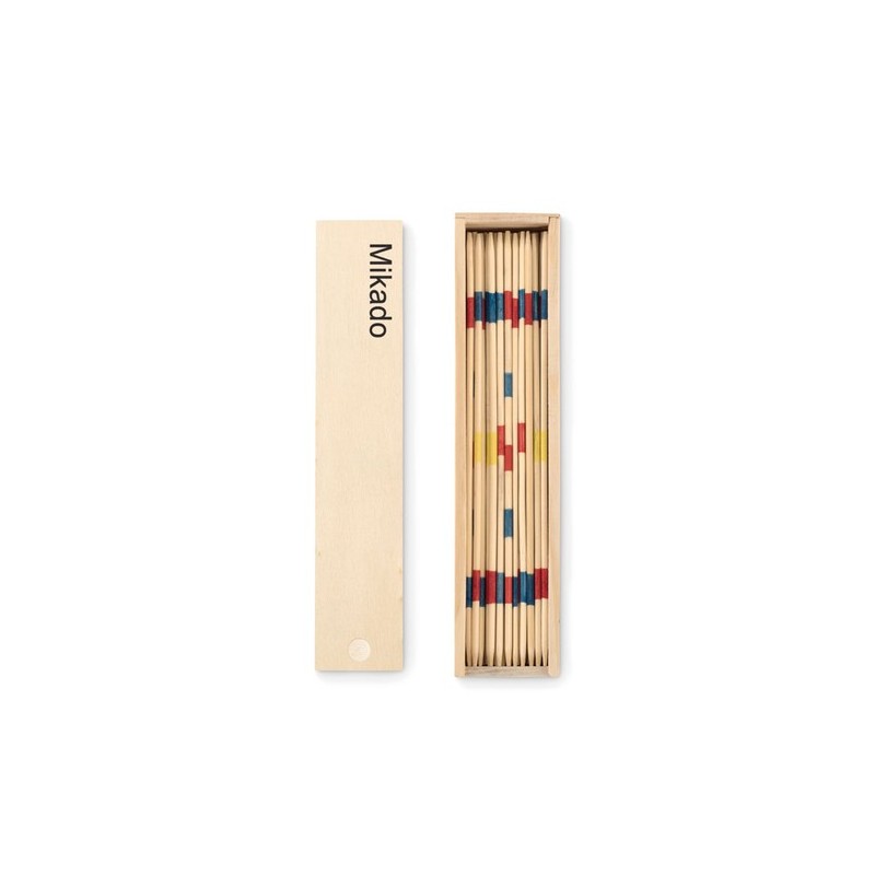 Jeu de mikado en bois personnalisé - MINI MIKADO Matières : bambou Couleurs : bois