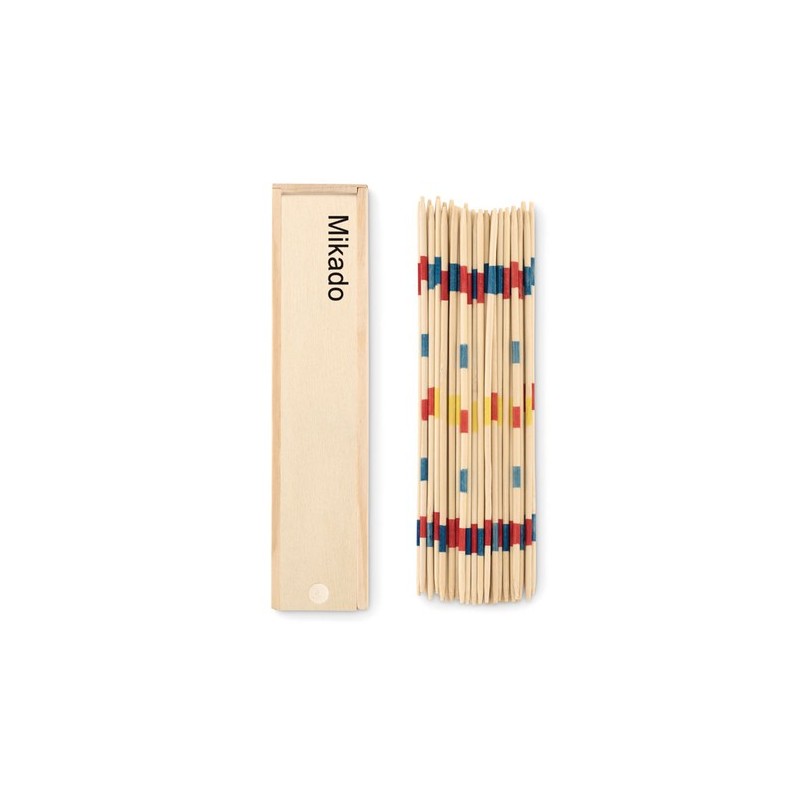 Jeu de mikado en bois personnalisé - MINI MIKADO Matières : bambou Couleurs : bois personnalisable avec votre logo