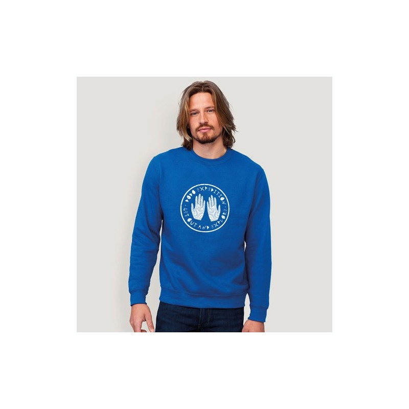Sweater Unisexe Personnalisé 280g Éco-responsable NEW SUPREME Matières : coton Taille textile : M Couleurs : bleu royal objet pr