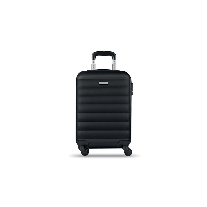 Trolley rigide pratique et élégant BUDAPEST Matières : ABS Couleurs : noir objet promotionnel éco-responsable