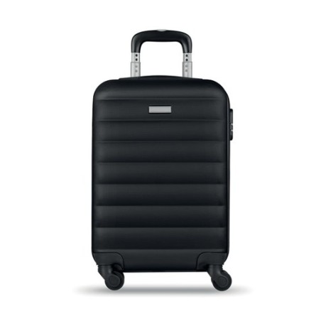 Trolley rigide pratique et élégant BUDAPEST Matières : ABS Couleurs : noir objet promotionnel éco-responsable