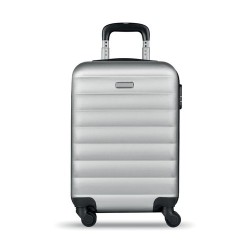 Trolley rigide pratique et élégant BUDAPEST Matières : ABS Couleurs : argenté mat cadeau collaborateur premium