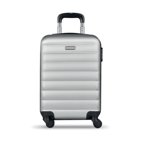 Trolley rigide pratique et élégant BUDAPEST Matières : ABS Couleurs : argenté mat cadeau collaborateur premium