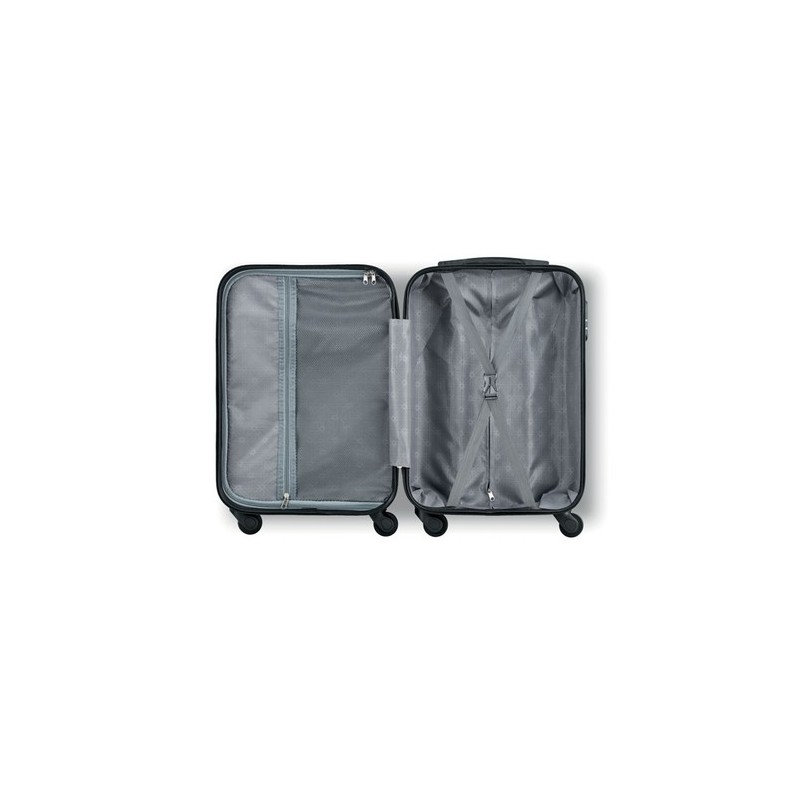 Trolley rigide pratique et élégant BUDAPEST Matières : ABS Couleurs : argenté mat goodies personnalisé en stock