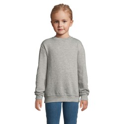 Sweat-Shirt Enfant Personnalisable 280 NEW SUPREME Matières : coton Taille textile : L Couleurs : gris chiné cadeau collaborateu