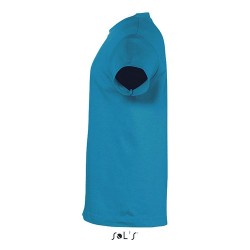 T-shirt personnalisé  150g pour enfants - Régent Kids Matières : coton Taille textile : XXL Couleurs : bleu aqua marquage laser 
