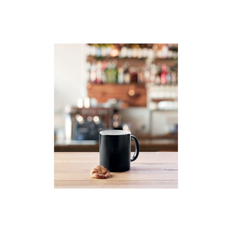 Mug noir personnalisé de sublimation 300ml - SUBLIDARK Matières : grès Couleurs : noir goodies publicitaire événementiel